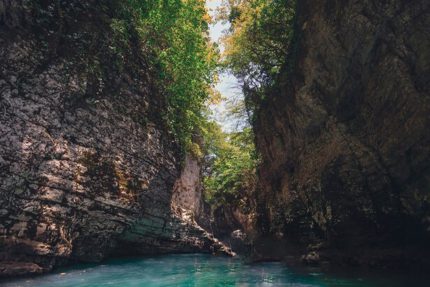 martvili canyon in summer