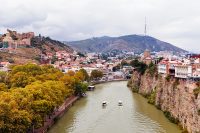 boat riding on the kura river